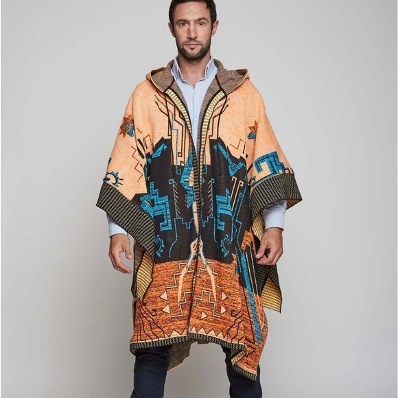 Chekanka Unisex Balam Poncho / Cape Multicolor One Size Fits All​​​​​​ - Picture 3 of 15